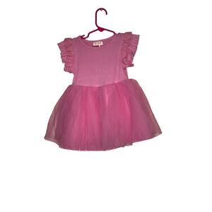 Cat & Jack Pink Tulle Dress w/ Diaper Cover Baby Girls Size 18M